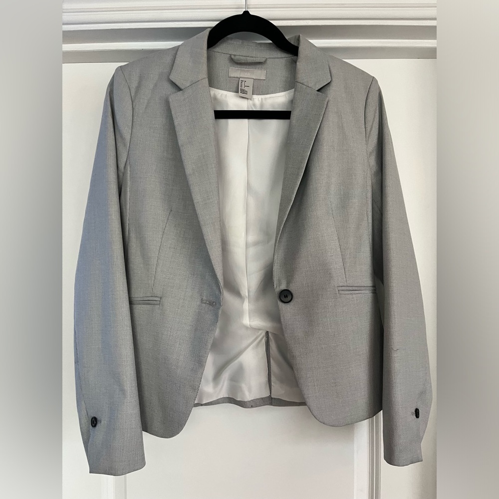 Grey suit jacket